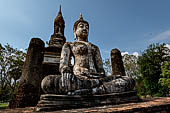 Thailand, Old Sukhothai - Buddha statue of the main vihan of Wat Traphang Ngoen. 